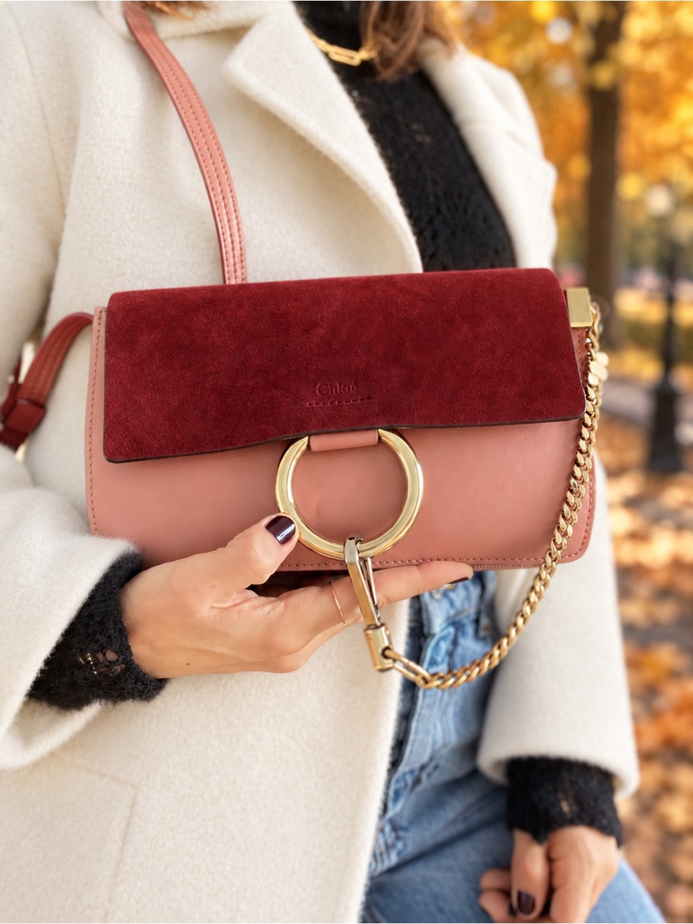 Chloé Small Faye Crossbody Bag – Pink & Plum